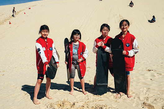 Sandboarding at Stockton Bight Sand Dunes