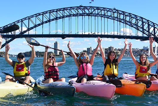 Kayaking at Sydney Harbour Bridge