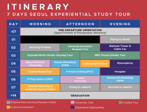Seoul Experiential Study Tour - Registration Fee